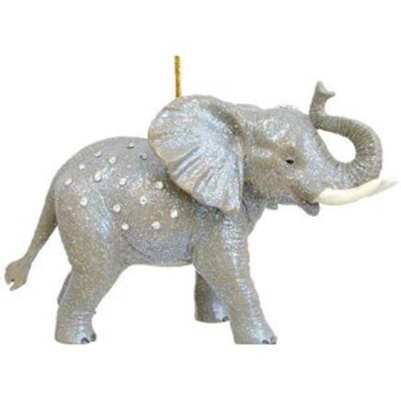 Rhinestoned Elephant Ornament