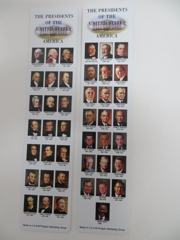 Presidential Bookmark