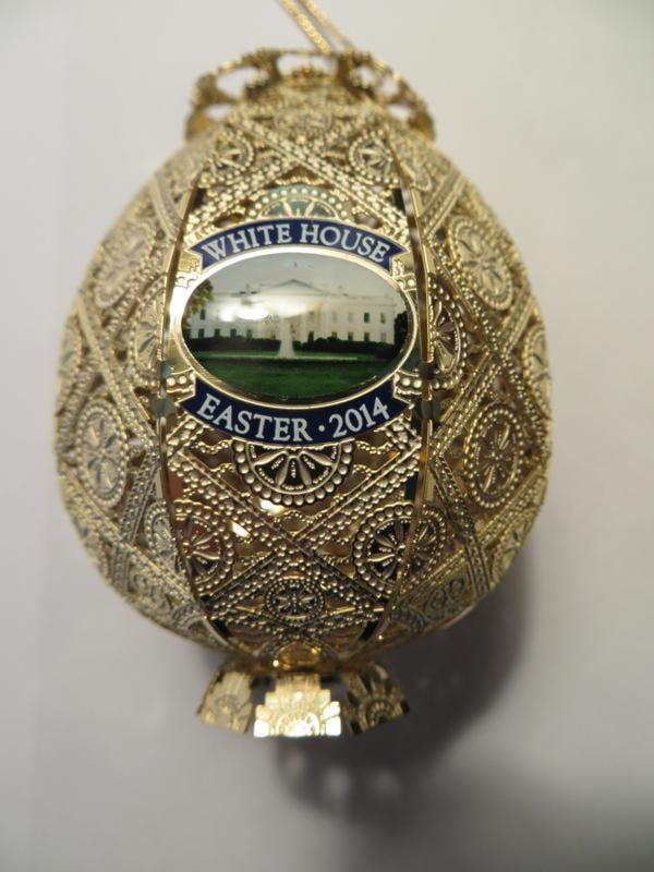 2014 White House Gold Filigree Easter Egg