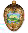 Historic White House with View From the Tiber Glass Ornament