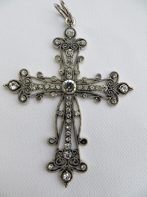 Jewelled Silver Cross
