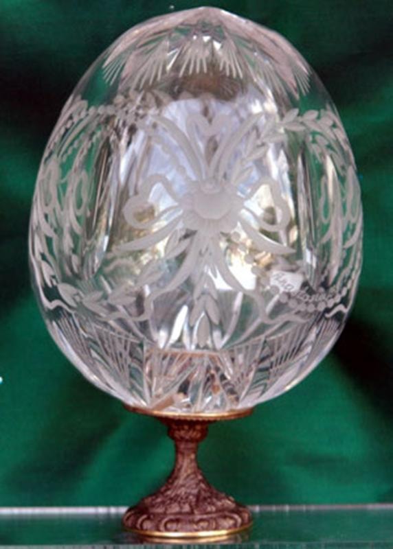 Clear Crystal Fabergelike Egg