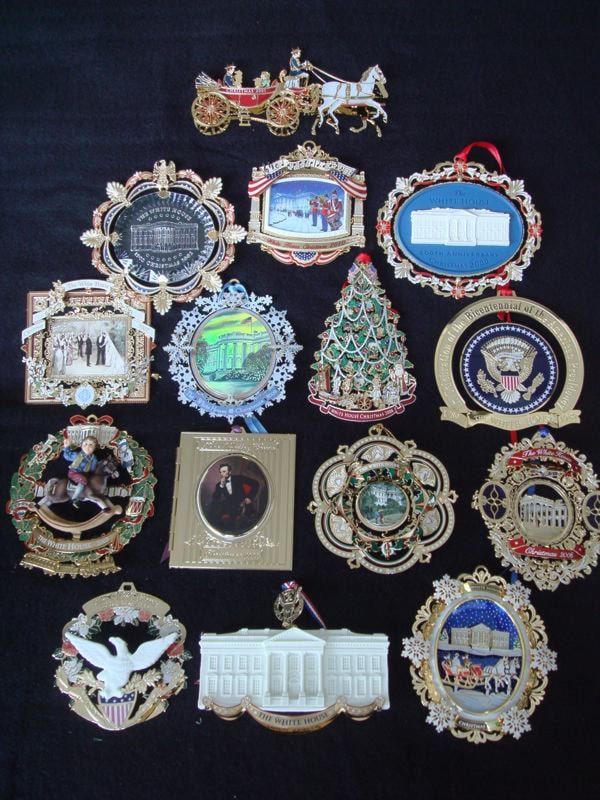 1981 2014 package of 35 official white house ornaments military buisness cards